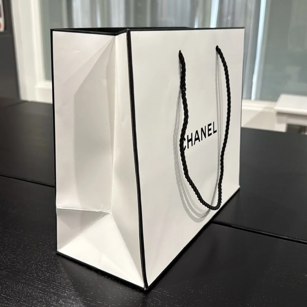 Chanel Classic White Shopping Gift Display Bag
